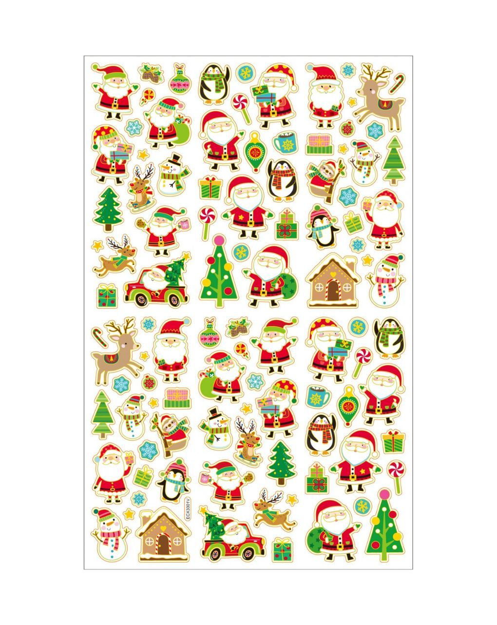Christakopoulos χριστουγεννιάτικα αυτοκόλλητα γυαλιστερά (2 σχέδια) 35×20εκ 5766 - TWENTYFIVE