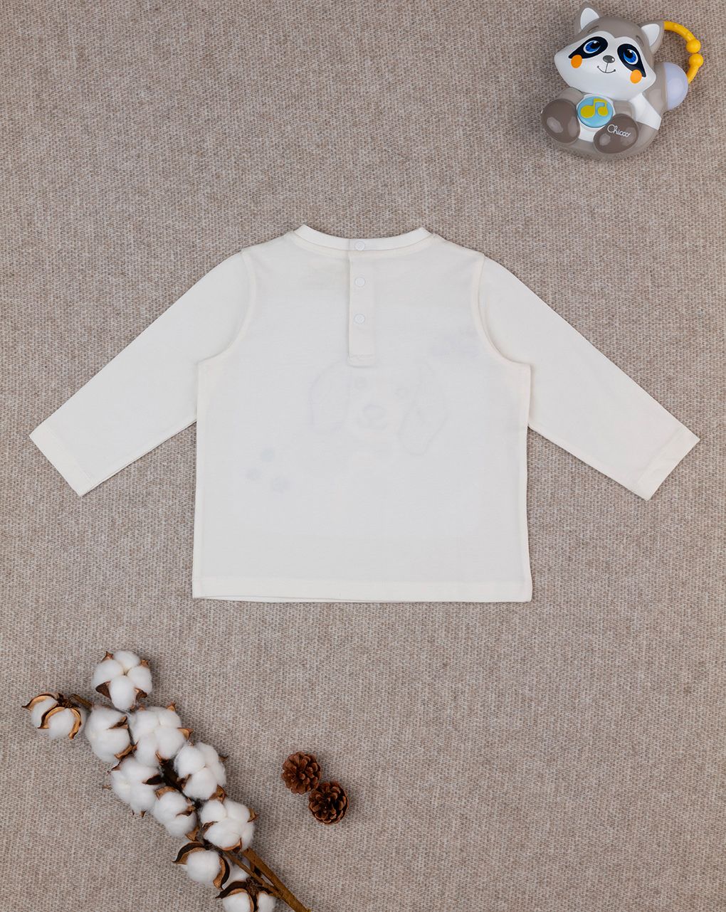 βρεφική μπλούζα λευκή little friend για αγόρι - Prénatal