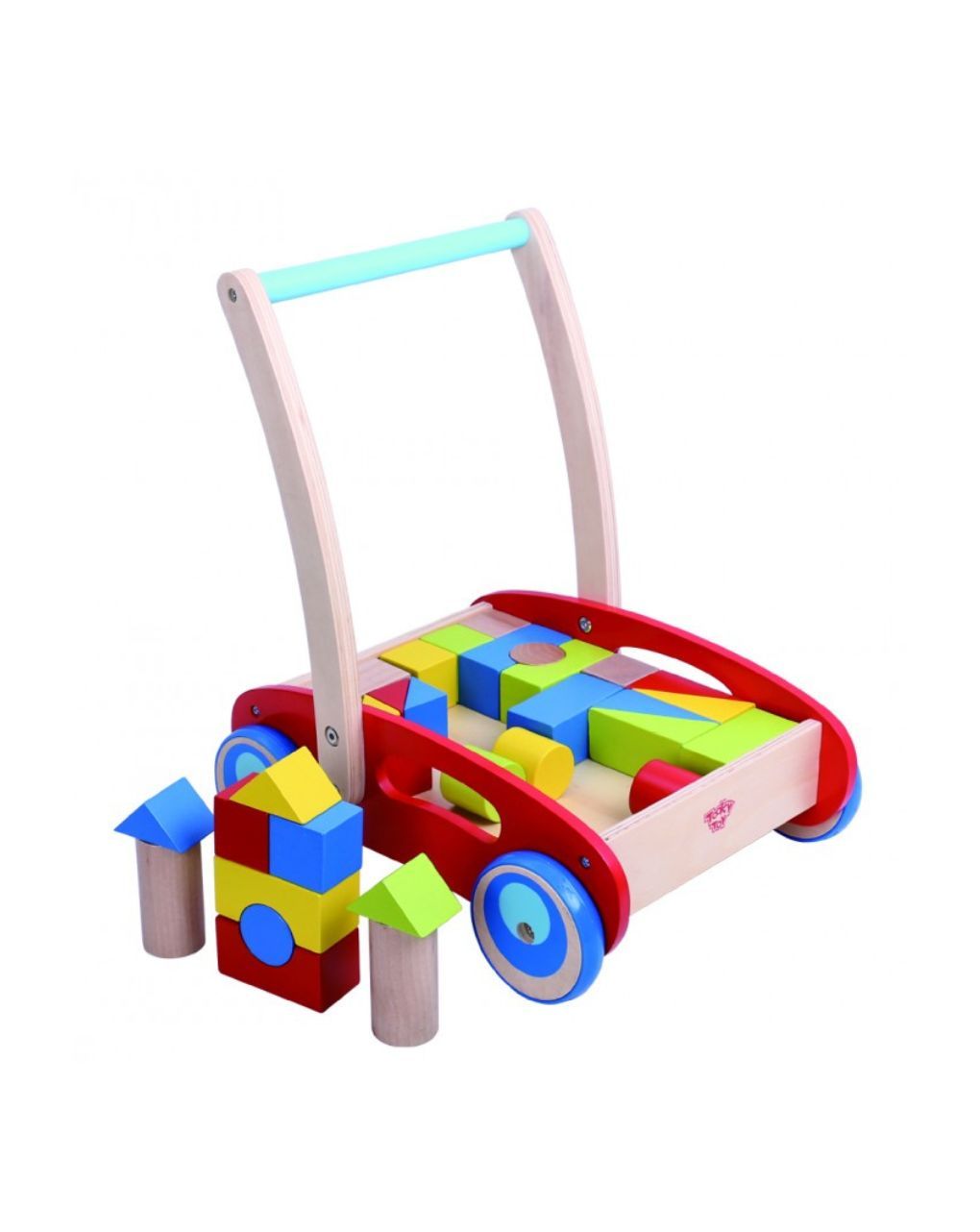 Tooky toy ξύλινη περπατούρα με τουβλάκια tkc281