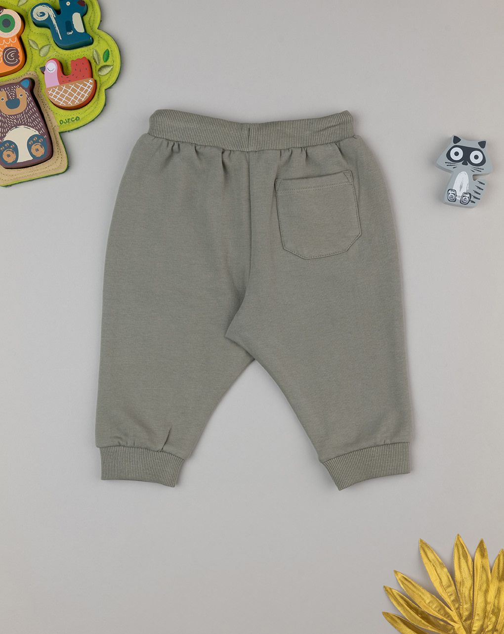 βρεφικό παντελόνι φόρμας λαδί για αγόρι - Prénatal