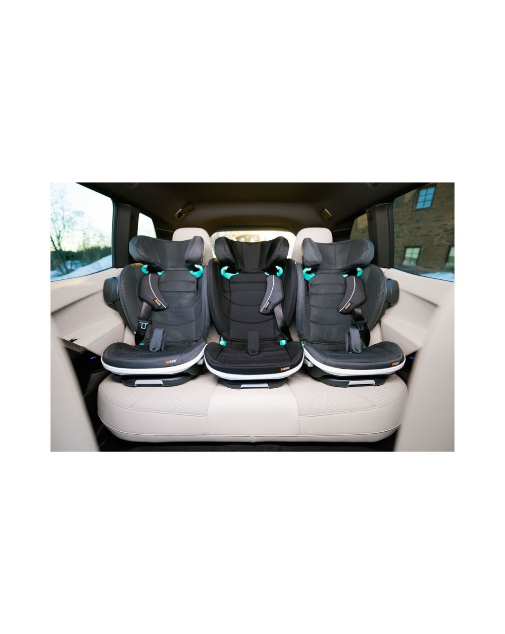 Besafe κάθισμα αυτοκινήτου flex fix 2 i-size (100-150cm) sea green melange 11037469.sgm - Be Safe