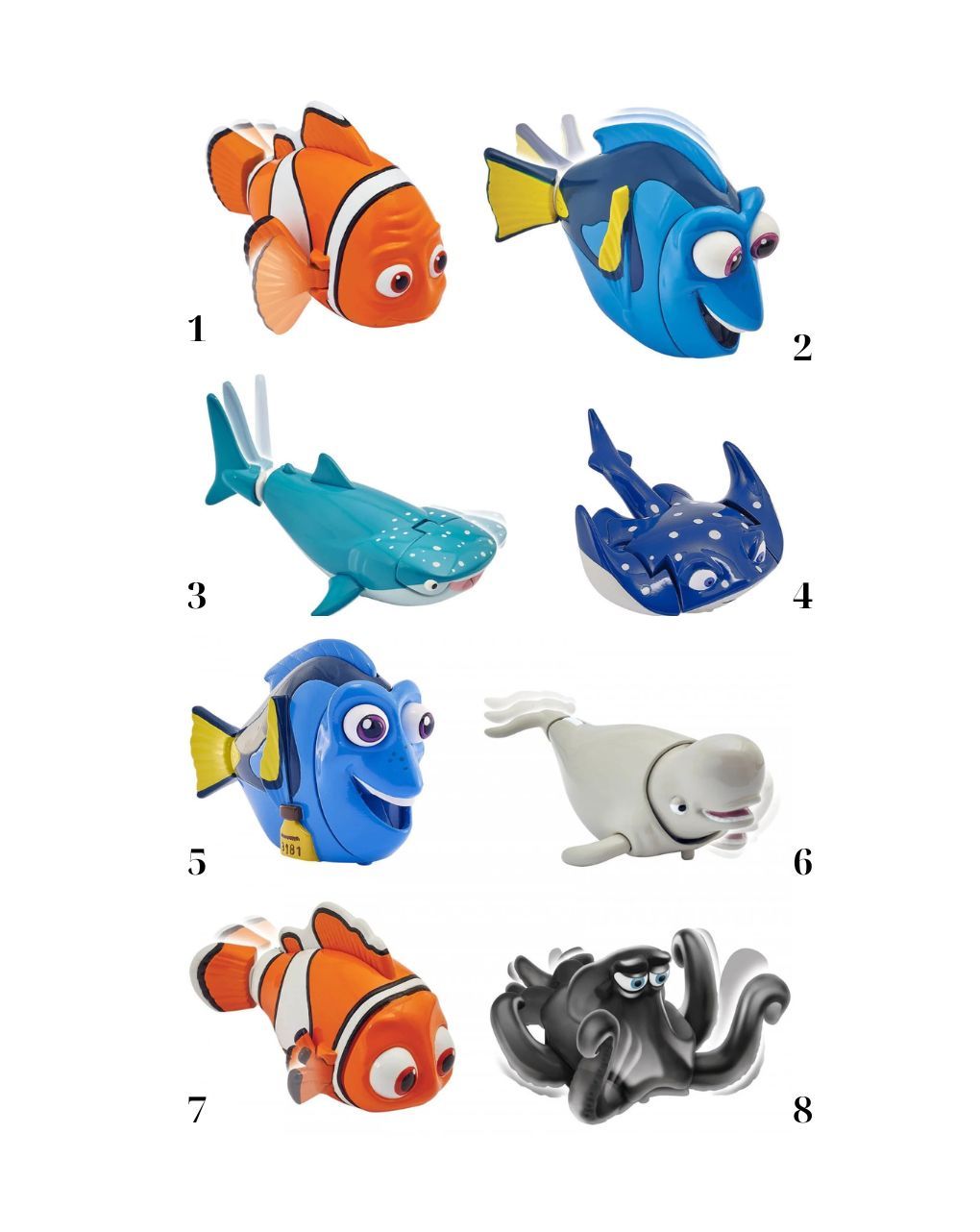 Giochi preziosi ψάχνοντας την ντόρυ disney finding dory φιγούρα με λειτουργίες (8 σχέδια) fnd13000 - Finding Dory