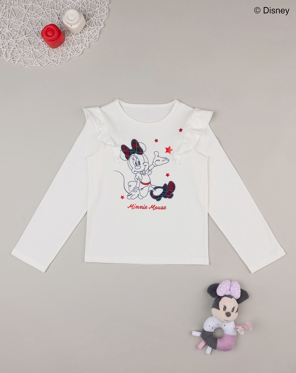 παιδική μπλούζα λευκή minnie classic για κορίτσι