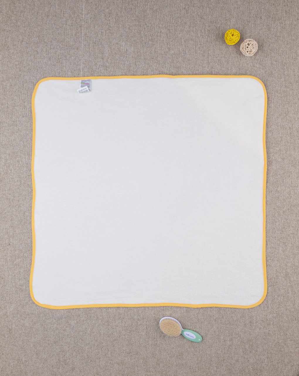 βρεφική μπουρνουζοπετσέτα λευκή baby smile unisex - Prénatal