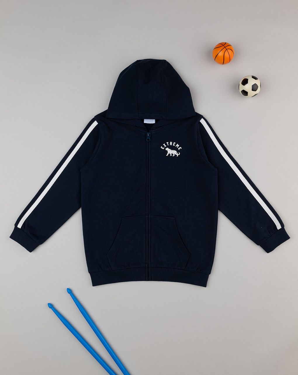 παιδική ζακέτα φούτερ μπλε extreme για αγόρι
