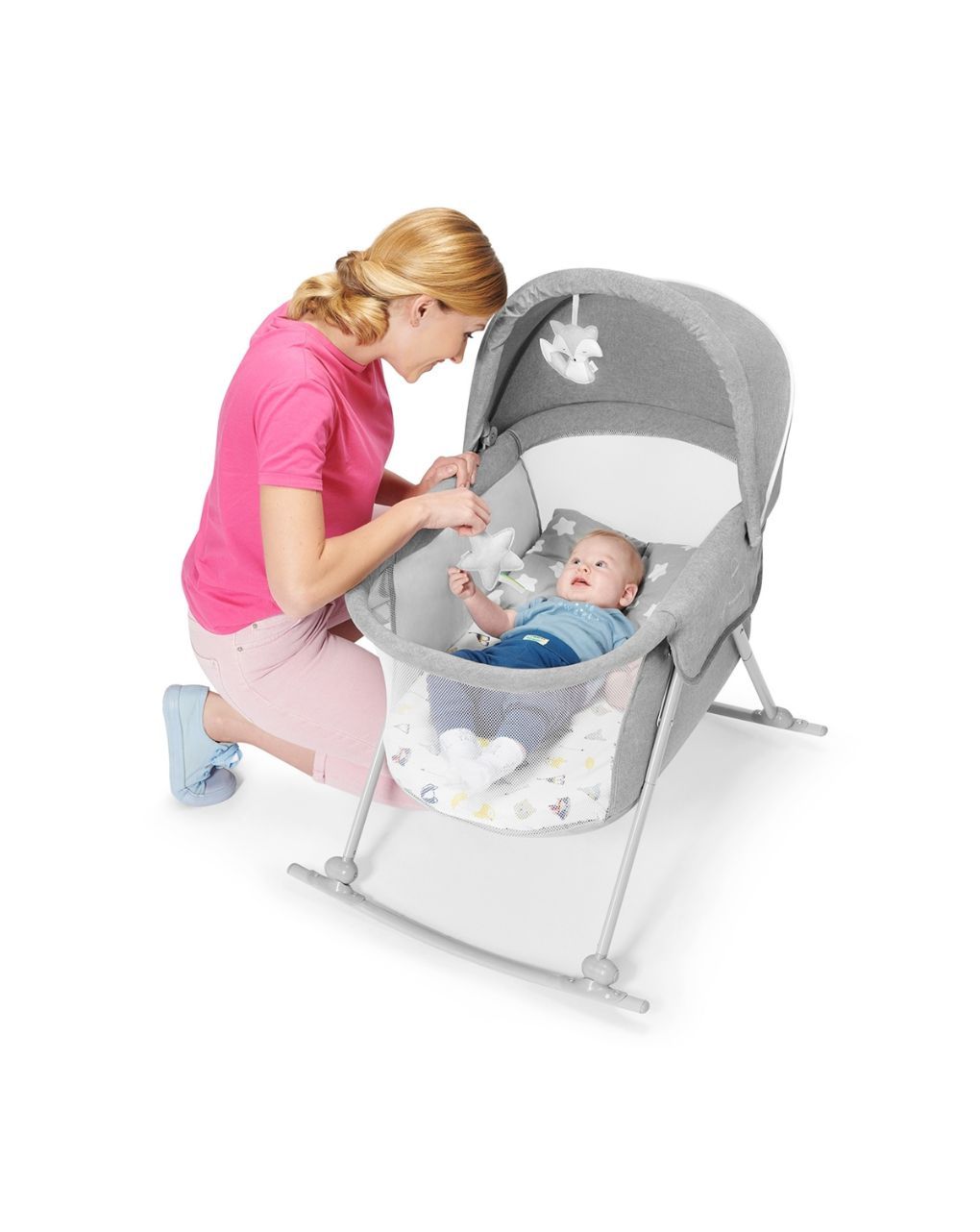 Kinderkraft βρεφικό λίκνο 3 σε 1 lovi grey - Kinderkraft