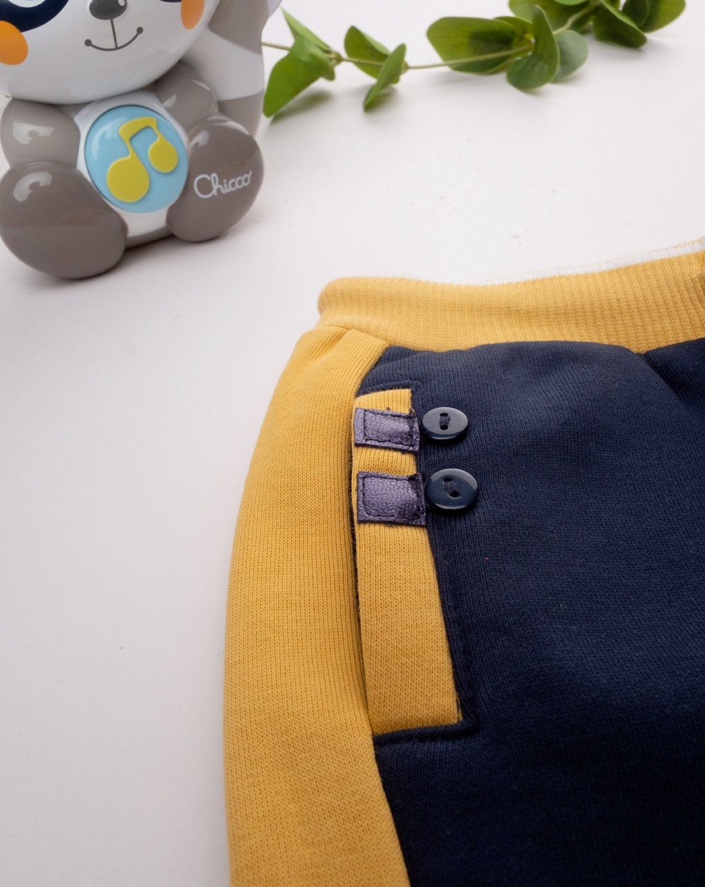 βρεφικό παντελόνι φούτερ μπλε με σκυλάκι για αγόρι - Prénatal