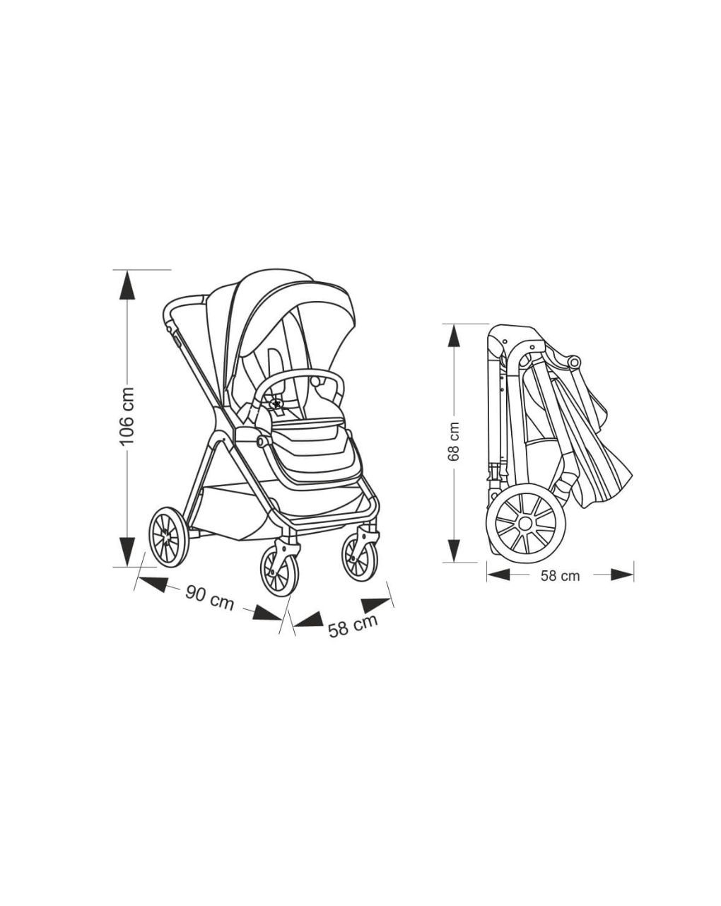 Bebe stars καρότσι nammas olive 346-189 - Bebe Stars