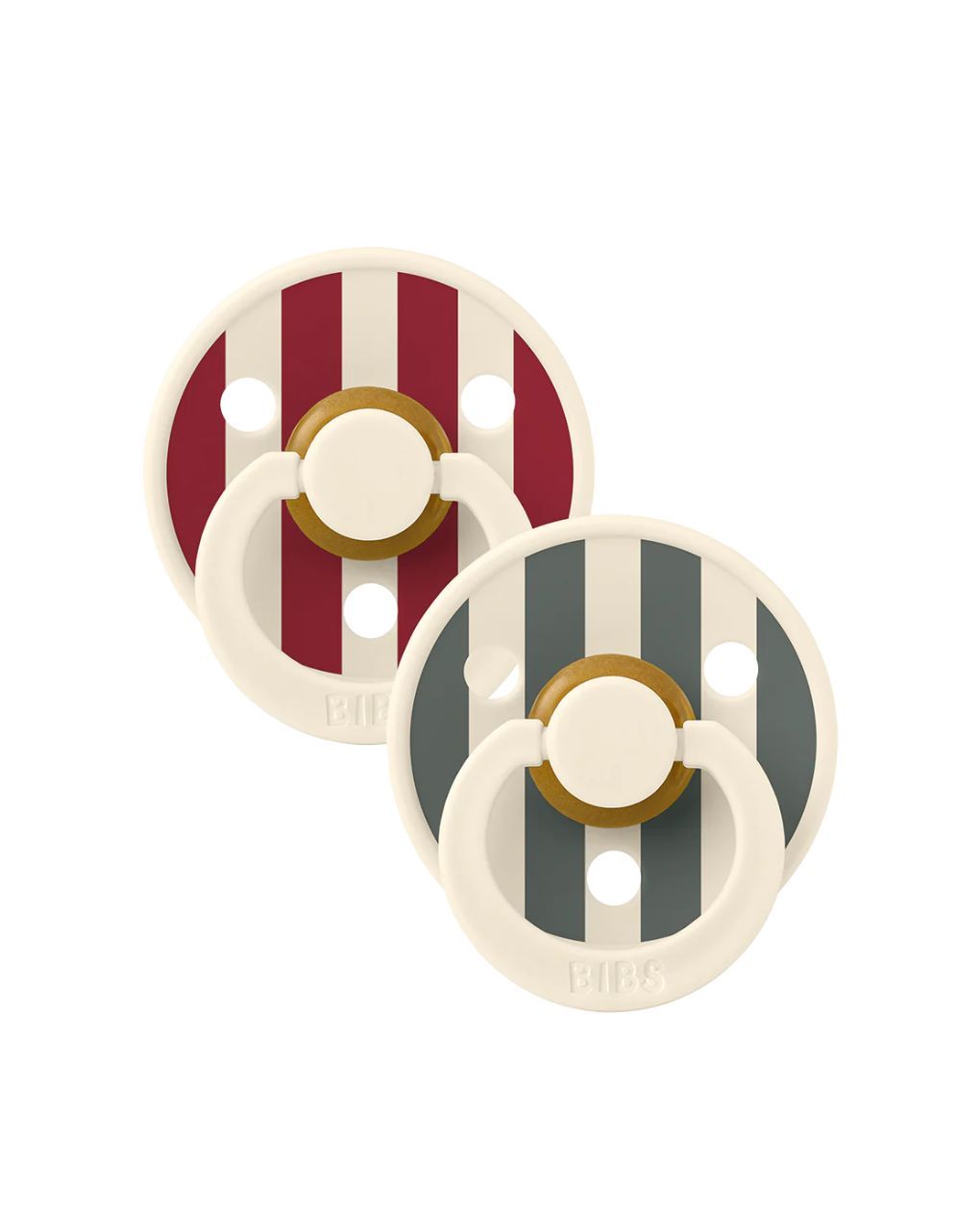 Bibs πιπίλα καουτσούκ 2τμχ studio colour ruby pine mix 0-6m - BIBS