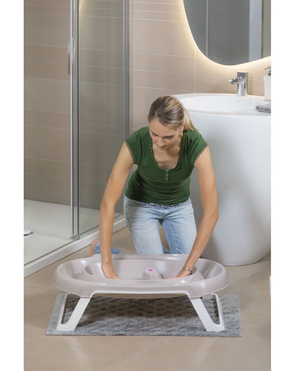 Ok baby onda slim πτυσσόμενο μπανάκι grey - Okbaby