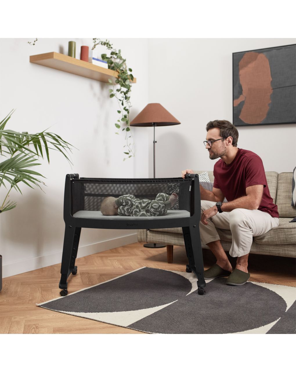 Snuz βρεφικό λίκνο snuzpod4 studio brooklyn graphite gsfn032e - Snuz