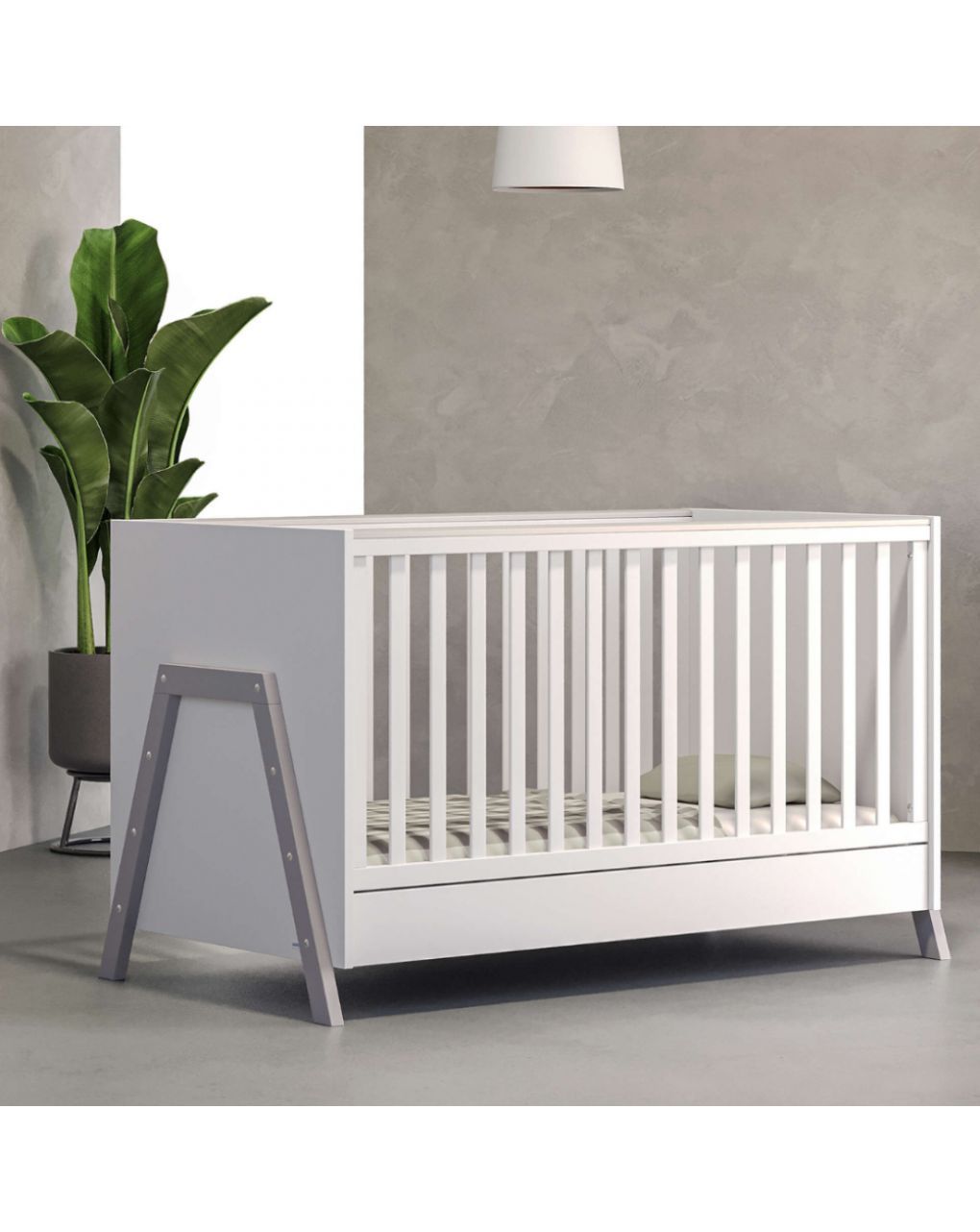 Casababy βρεφικό κρεβάτι μετατρεπόμενο σε προεφηβικό oslo grey 590325