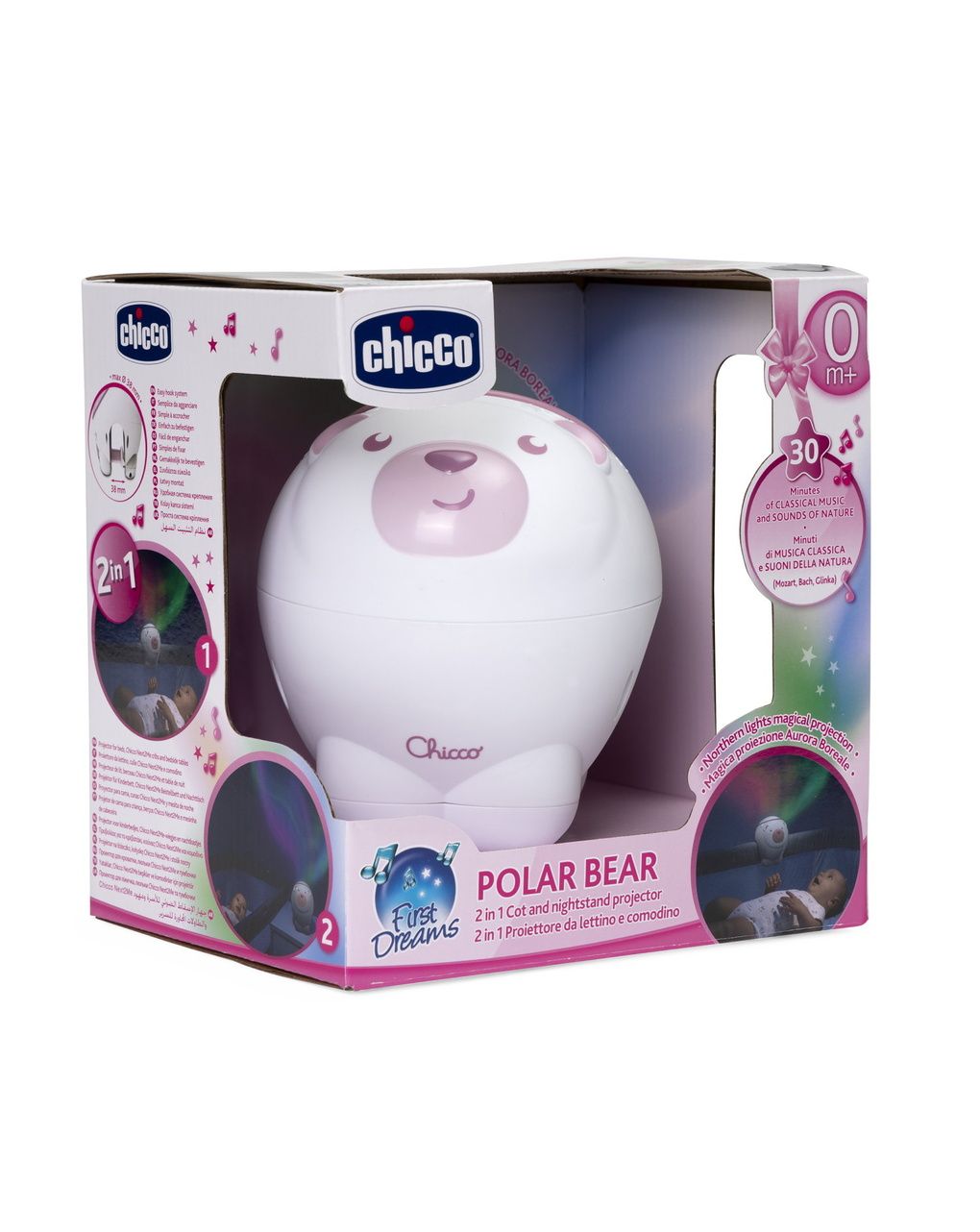 Chicco προτζέκτορας polar bear ροζ y01-11558-10 - Chicco