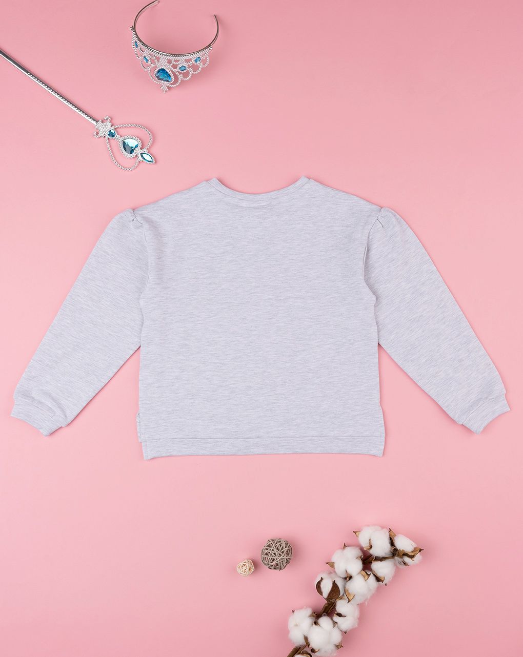 παιδική μπλούζα φούτερ γκρι disney princesses για κορίτσι - Prénatal