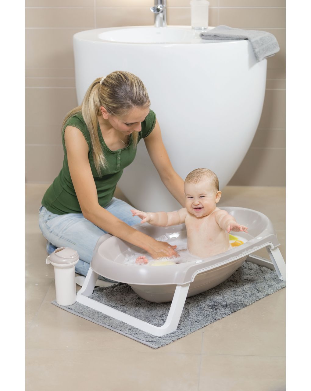 Ok baby onda slim πτυσσόμενο μπανάκι grey - Okbaby