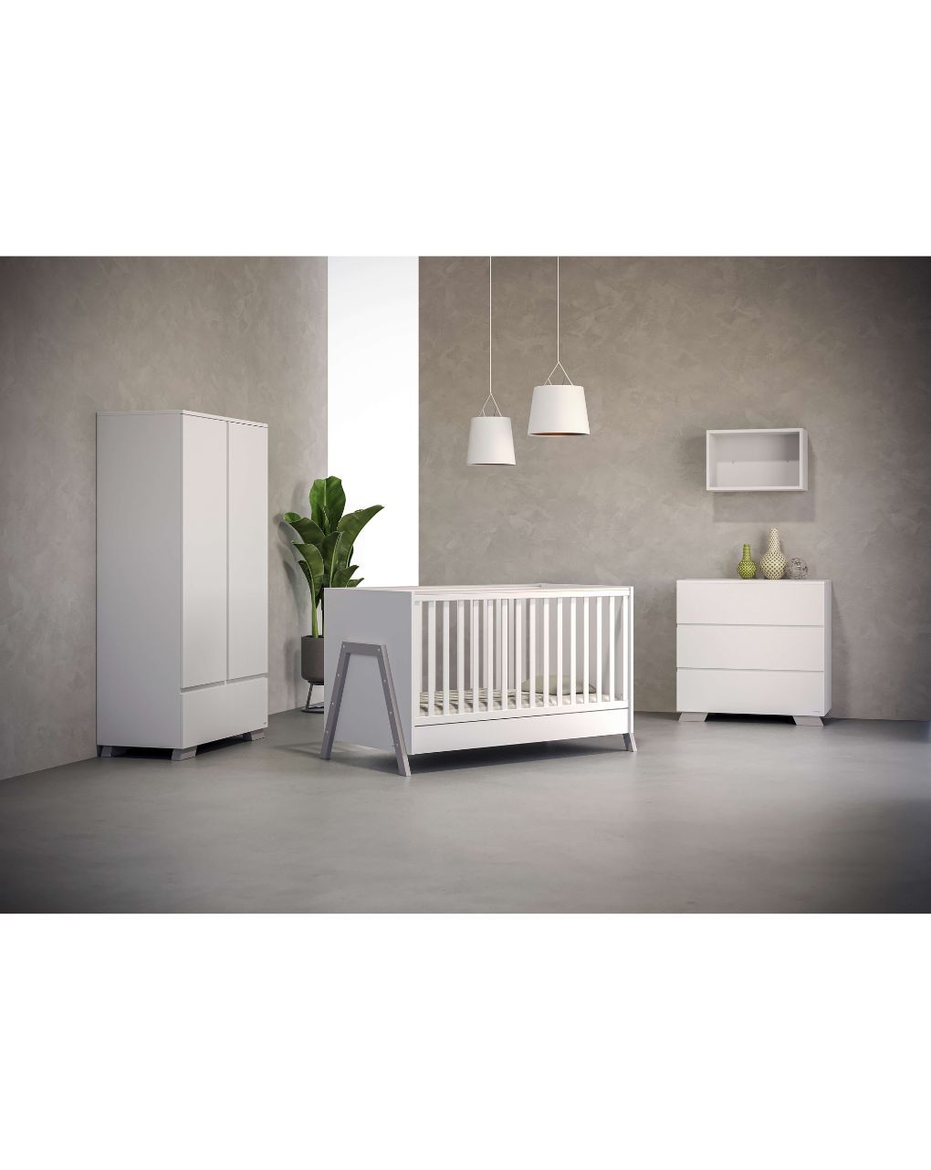 Casababy βρεφικό κρεβάτι μετατρεπόμενο σε προεφηβικό oslo grey 590325 - CASABABY