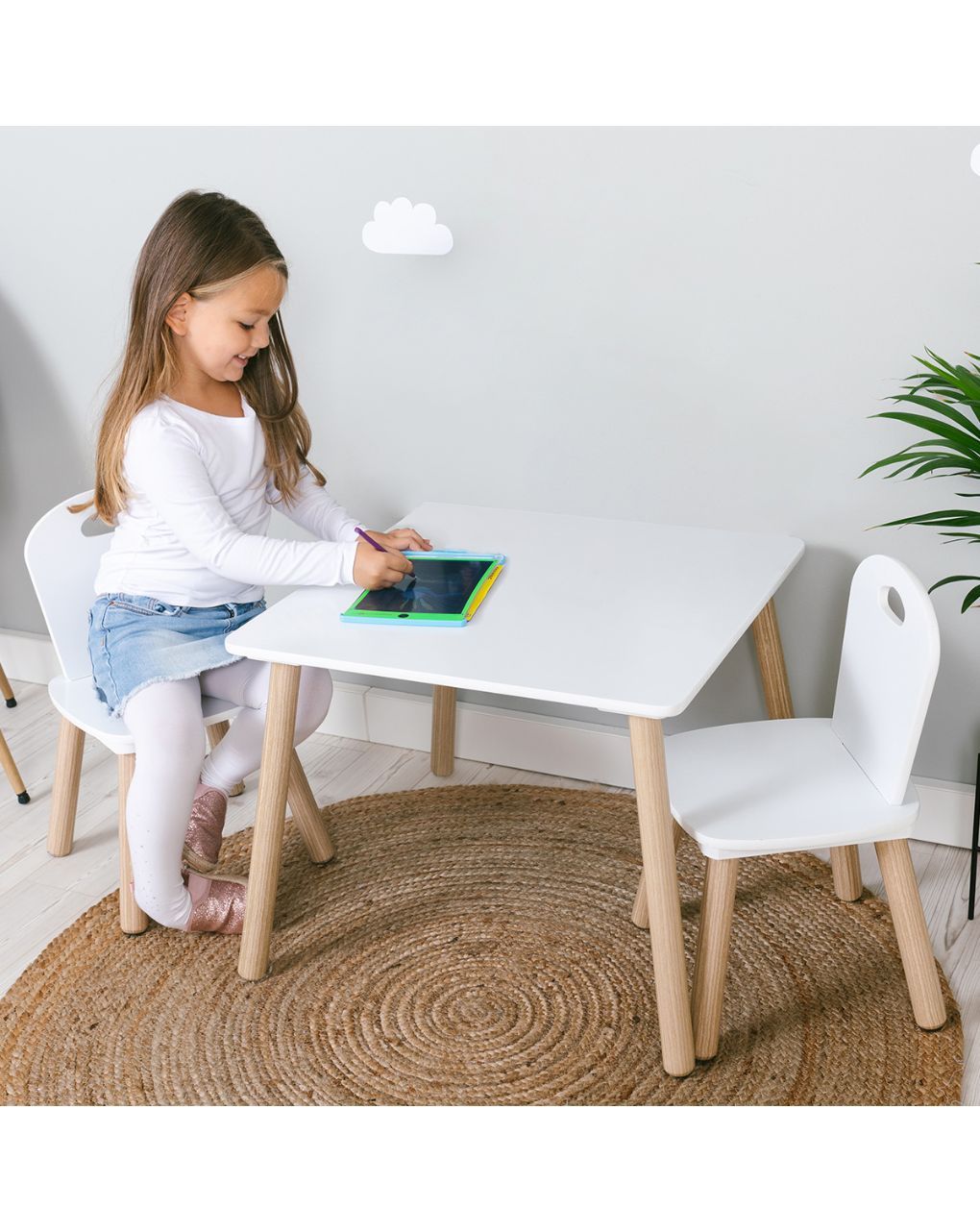 Freeon ξύλινο παιδικό τραπεζάκι με 2 καρέκλες athena 40437 - Freeon