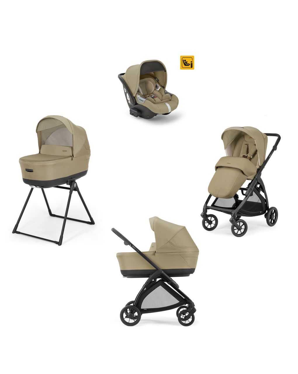 Inglesina electa system quattro με κάθισμα darwin battery beige/total black