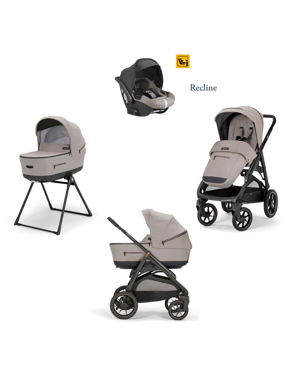 Inglesina σύστημα μεταφοράς aptica xt system quattro με κάθισμα darwin tundra beige/total black - Inglesina