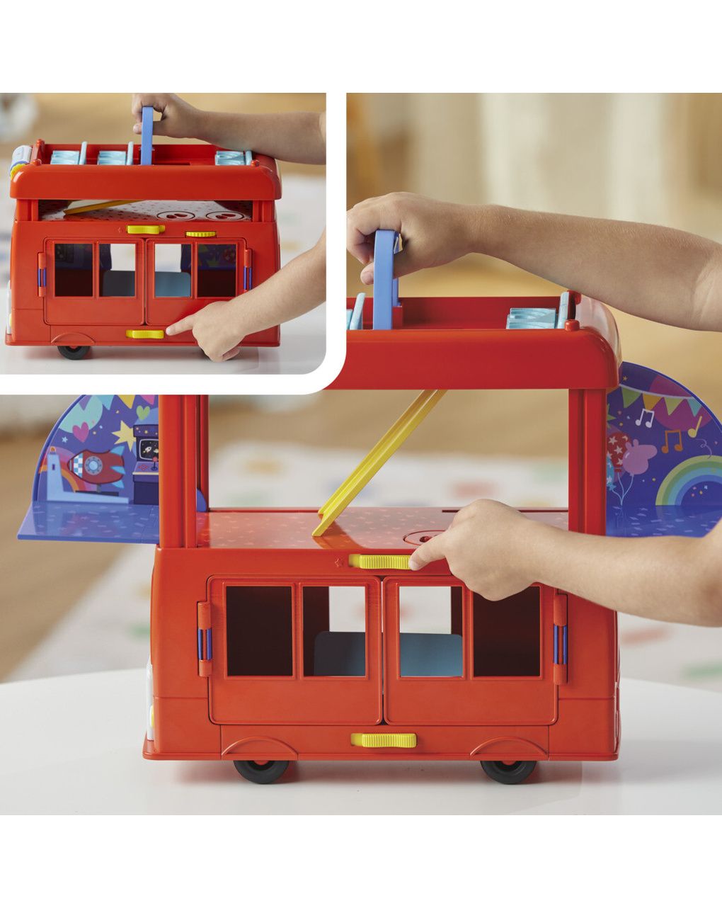 Hasbro peppa pig toys παιχνίδια 2 σε 1 peppa’s party bus f8881 - Peppa Pig