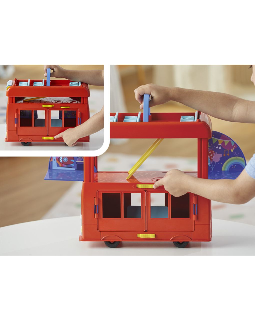 Hasbro peppa pig toys παιχνίδια 2 σε 1 peppa’s party bus f8881 - Peppa Pig