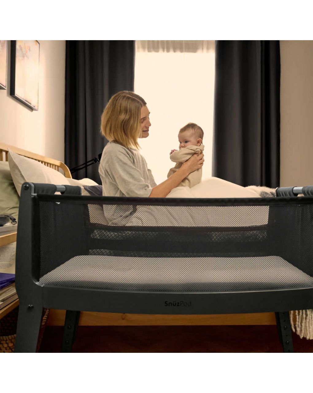 Snuz βρεφικό λίκνο snuzpod4 studio brooklyn graphite gsfn032e - Snuz