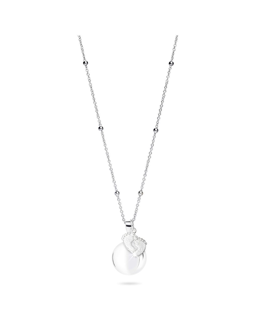 Mamijux κολιέ εγκυμοσύνης angel caller (σχέδιο πατουσάκια με κρυστάλλους) - Mamijux