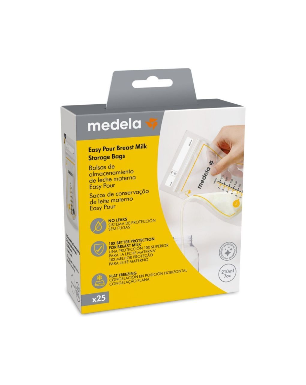 Medela easy pour σακουλάκια φύλαξης μητρικού γάλακτος 25τμχ 210ml - Medela