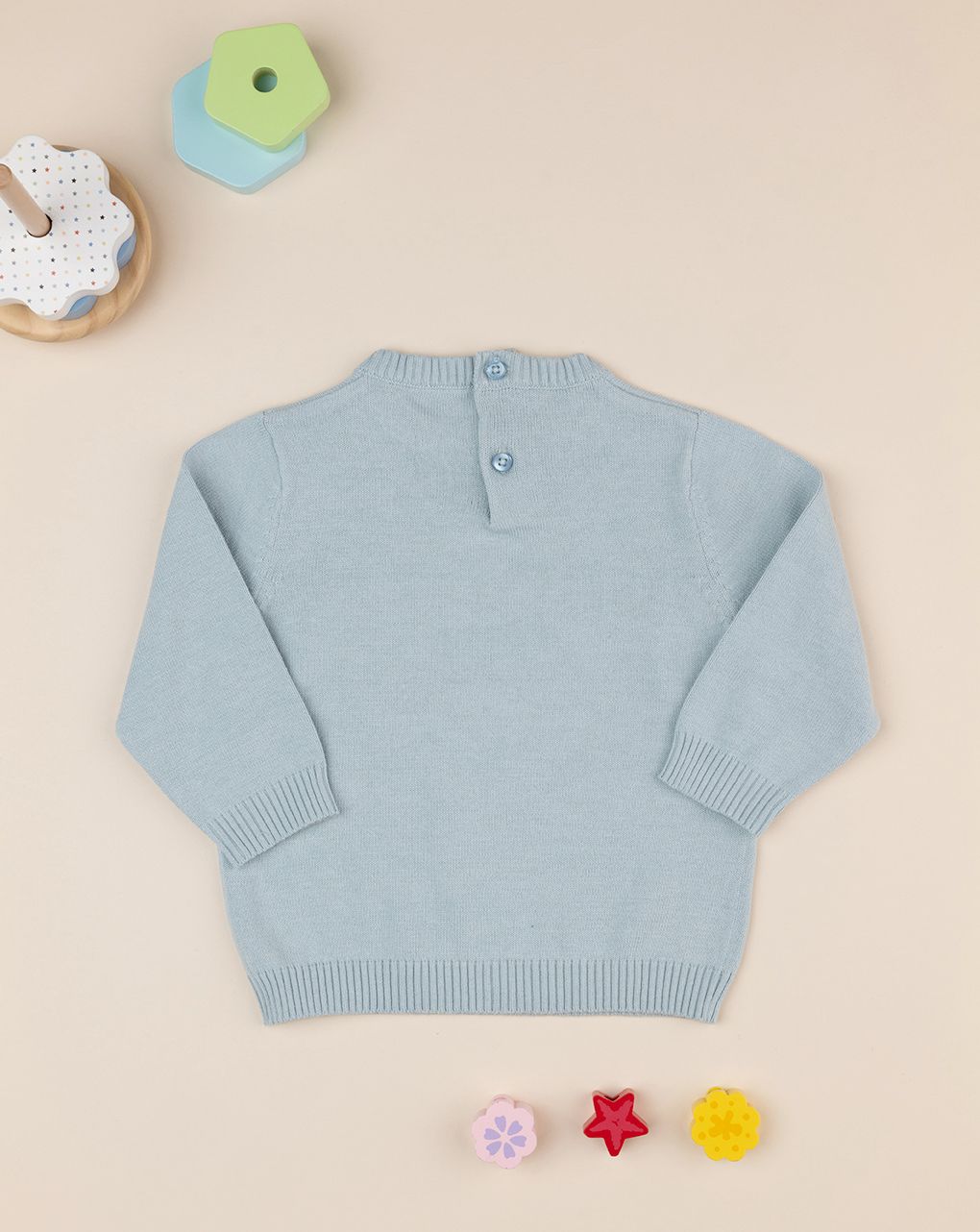 βρεφικό πουλόβερ γαλάζιο dino για αγόρι - Prénatal