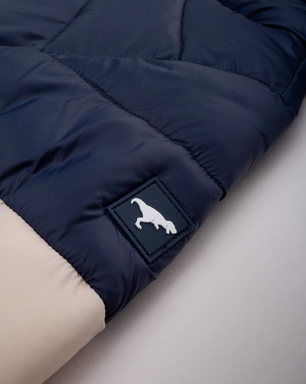 παιδικό μπουφάν puffer μπλε/μπεζ για αγόρι - Prénatal