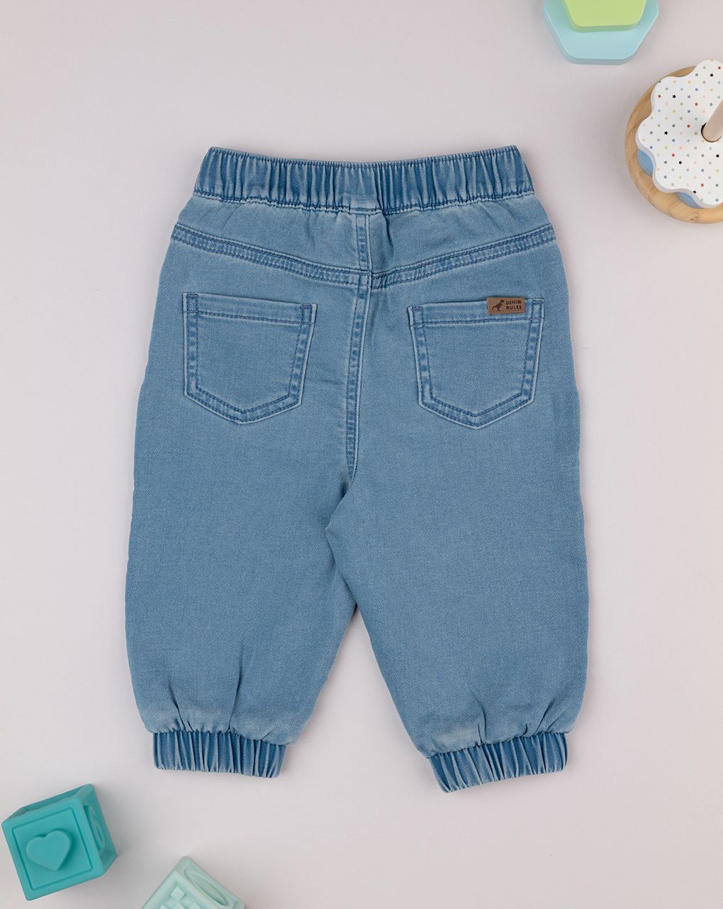 βρεφικό τζιν παντελόνι μπλε ανοιχτό για αγόρι - Prénatal