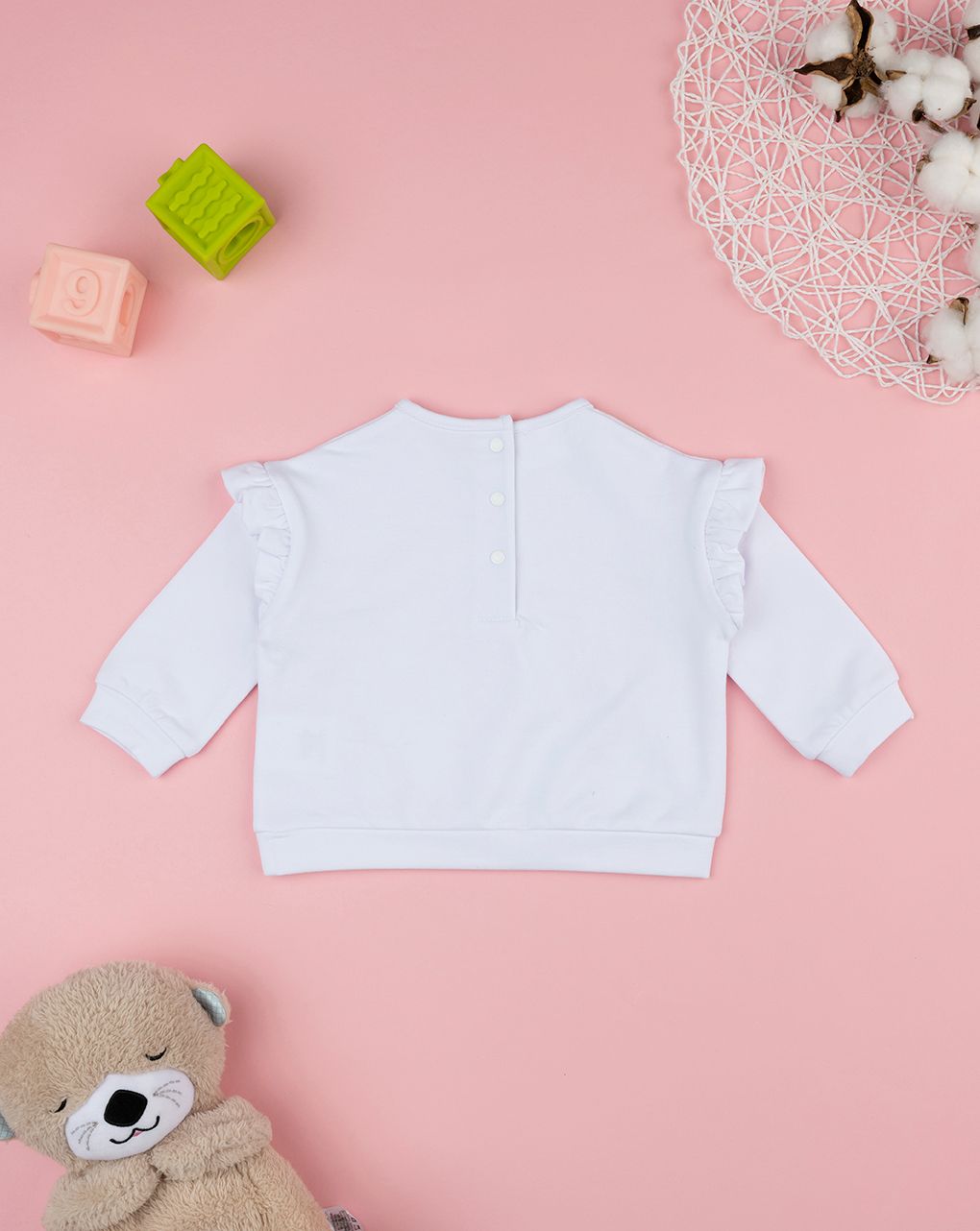 βρεφική μπλούζα λευκή με αρκουδάκια για κορίτσι - Prénatal