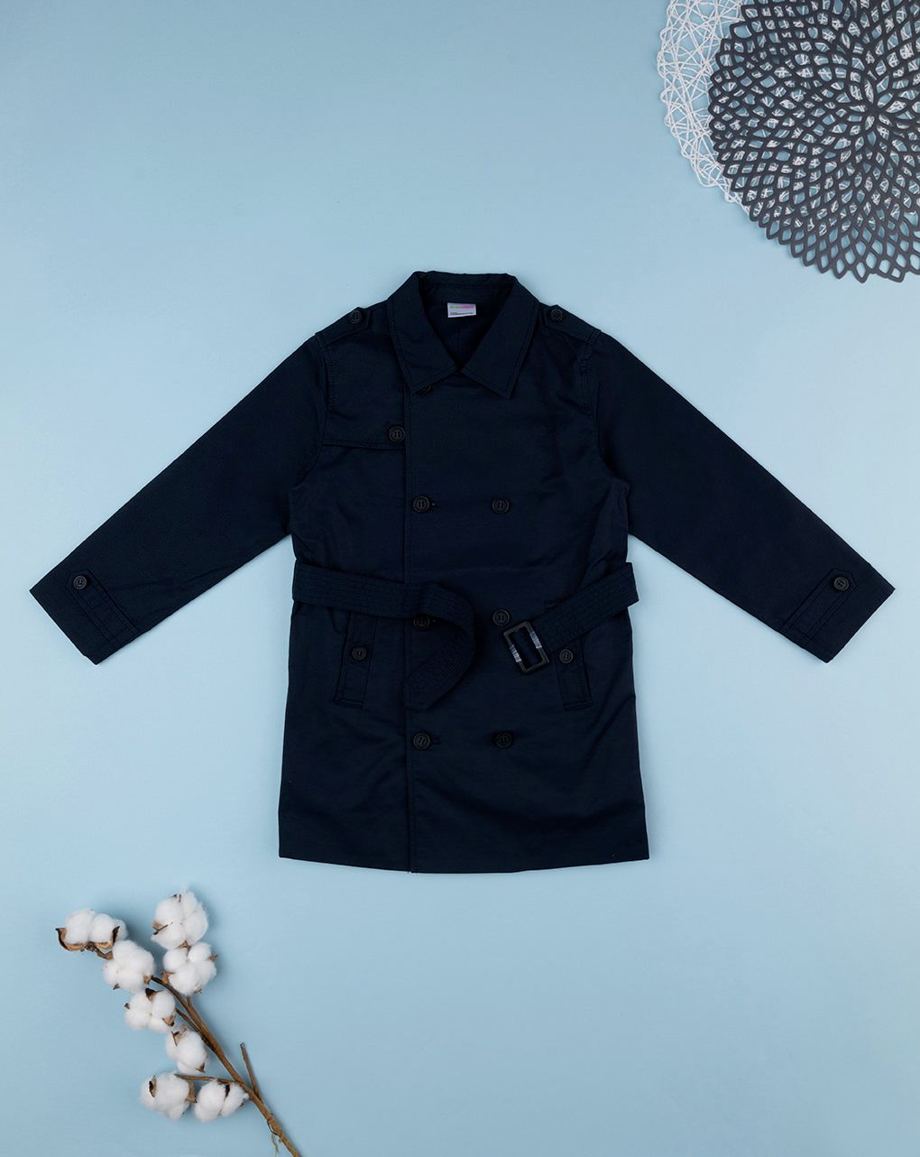 παιδικό trench coat μπλε για αγόρι