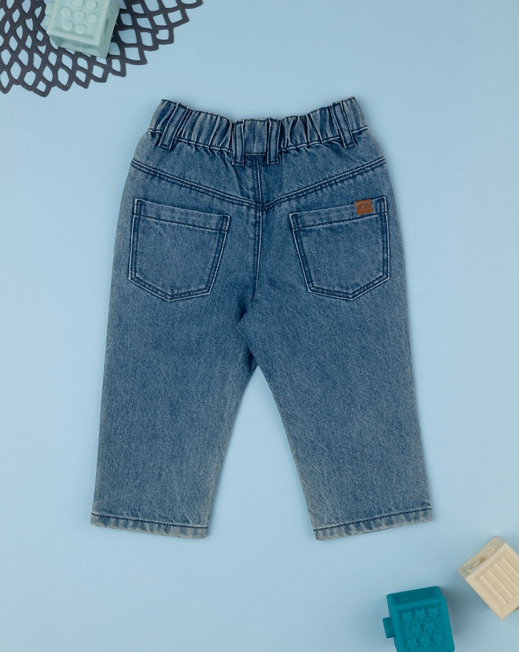 βρεφικό τζιν παντελόνι μπλε για αγόρι - Prénatal