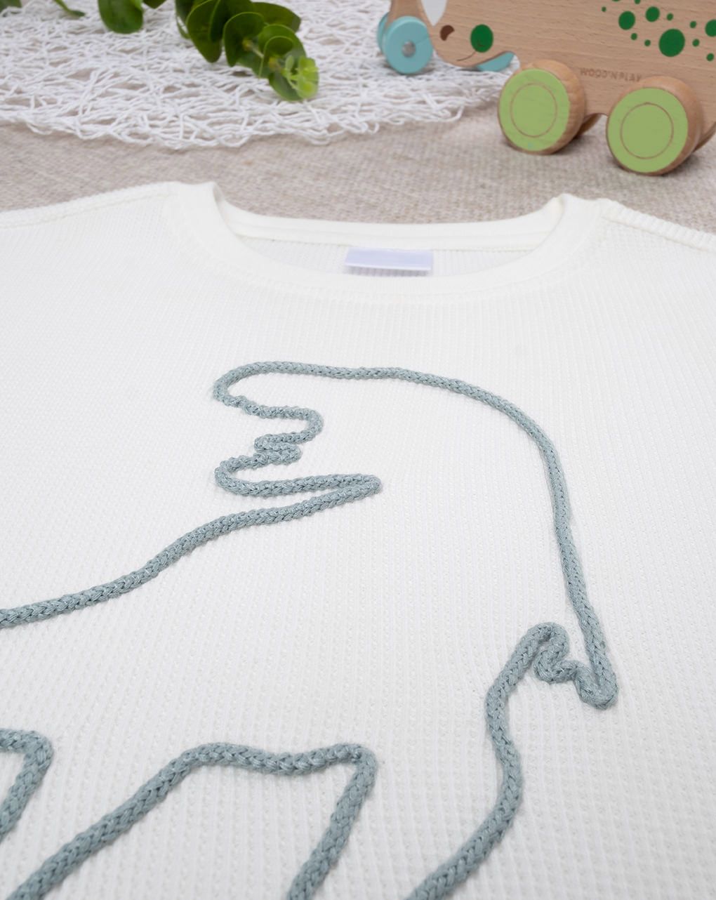 παιδική μπλούζα λευκή dino για αγόρι - Prénatal