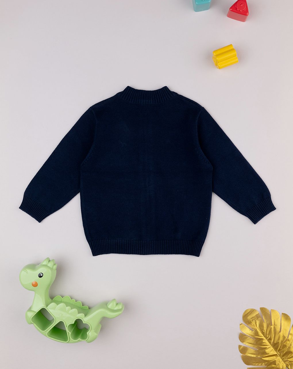 βρεφική ζακέτα πλεκτή μπλε dino για αγόρι - Prénatal