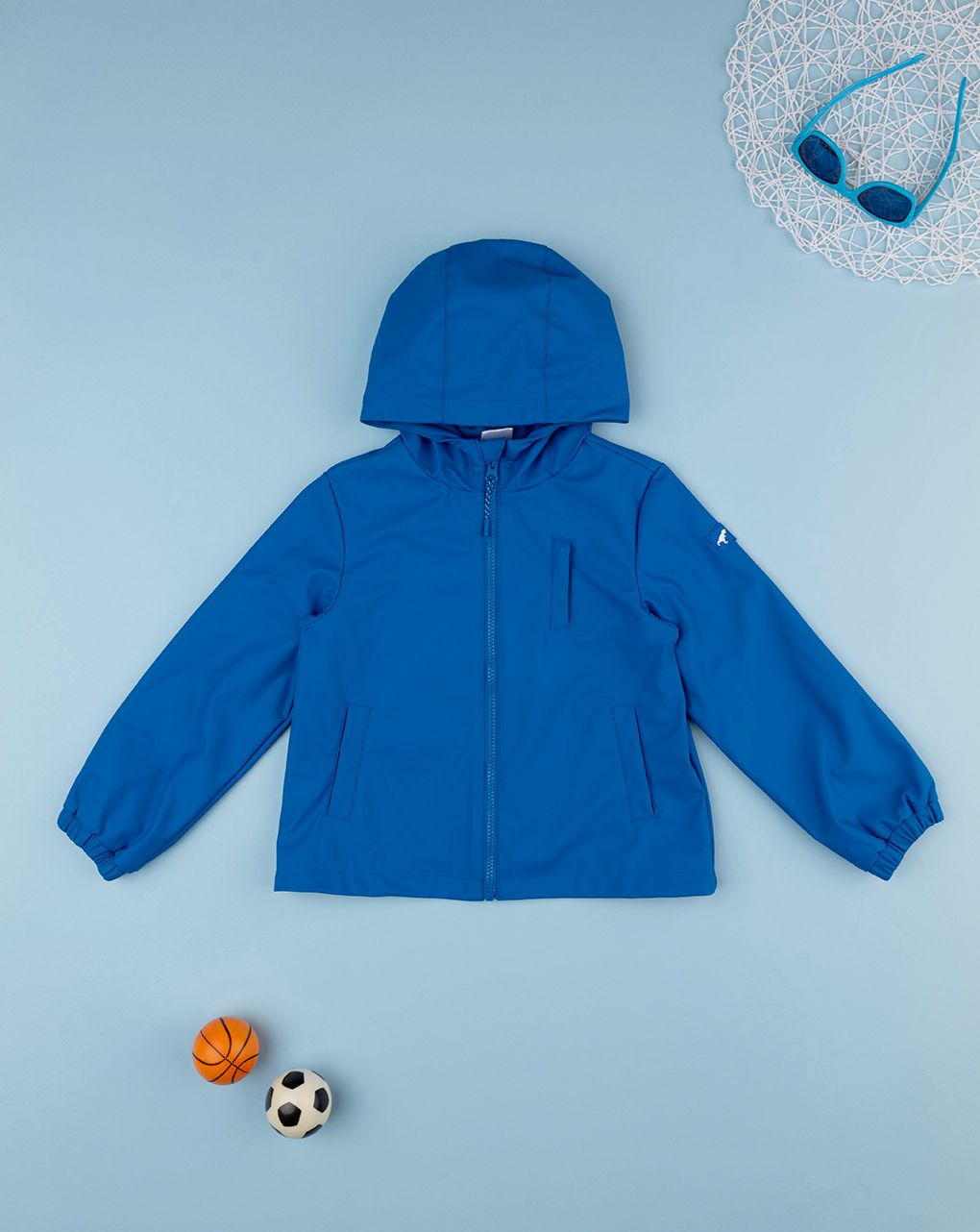 παιδικό μπουφάν μπλε κερωμένο για αγόρι