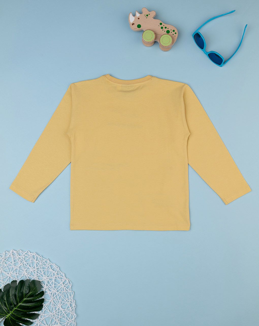 παιδική μπλούζα κίτρινη με δεινόσαυρους για αγόρι - Prénatal