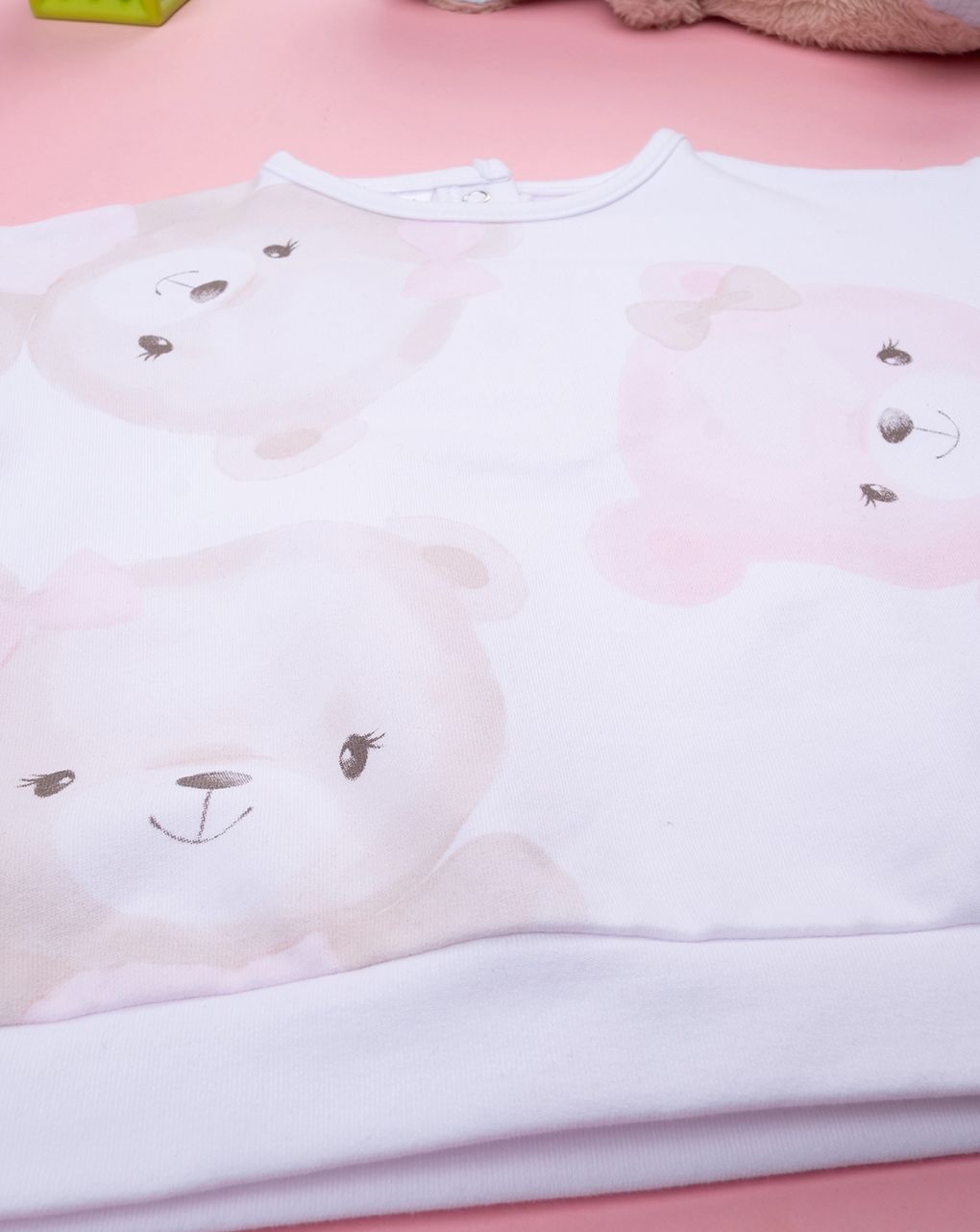 βρεφική μπλούζα λευκή με αρκουδάκια για κορίτσι - Prénatal