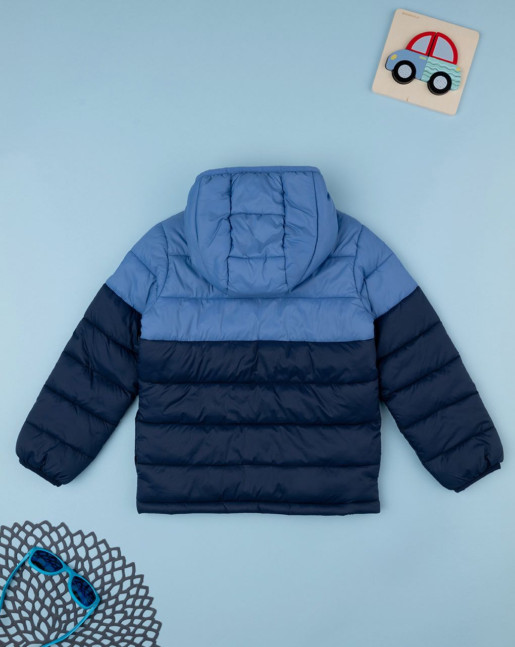 παιδικό μπουφάν puffer μπλε για αγόρι - Prénatal