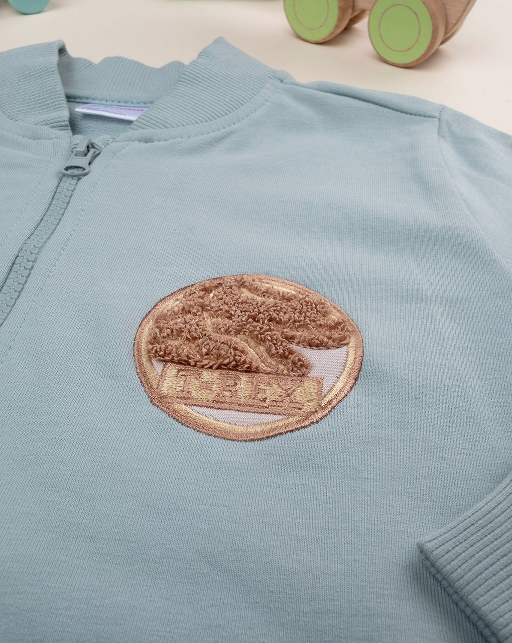 παιδική ζακέτα φούτερ πράσινη t-rex για αγόρι - Prénatal