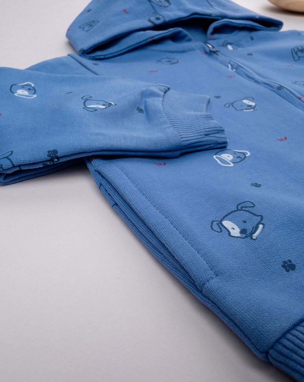 βρεφική ζακέτα φούτερ μπλε με σκυλάκια για αγόρι - Prénatal