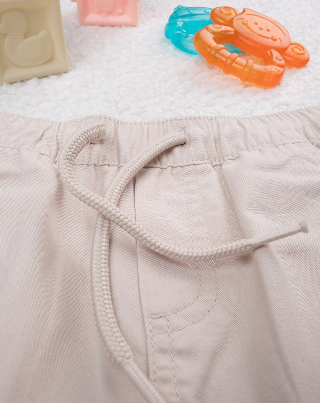 βρεφικό παντελόνι twill μπεζ για αγόρι - Prénatal