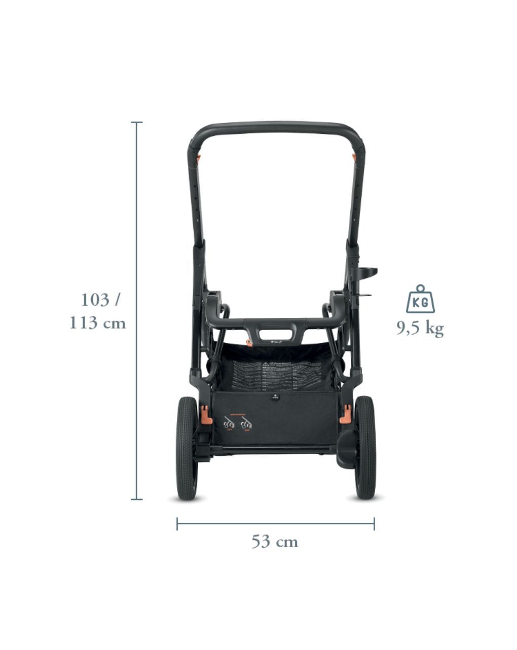 Inglesina σύστημα μεταφοράς aptica xt duo με σκελετό negro horizon grey - Inglesina