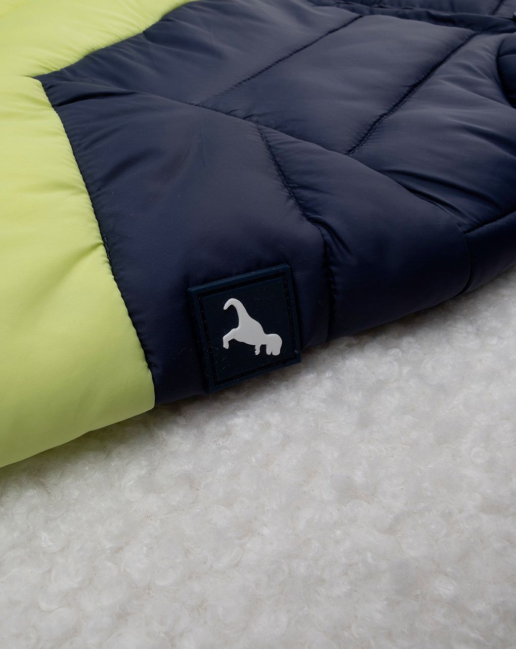 βρεφικό μπουφάν puffer μπλε/λαχανί για αγόρι - Prénatal