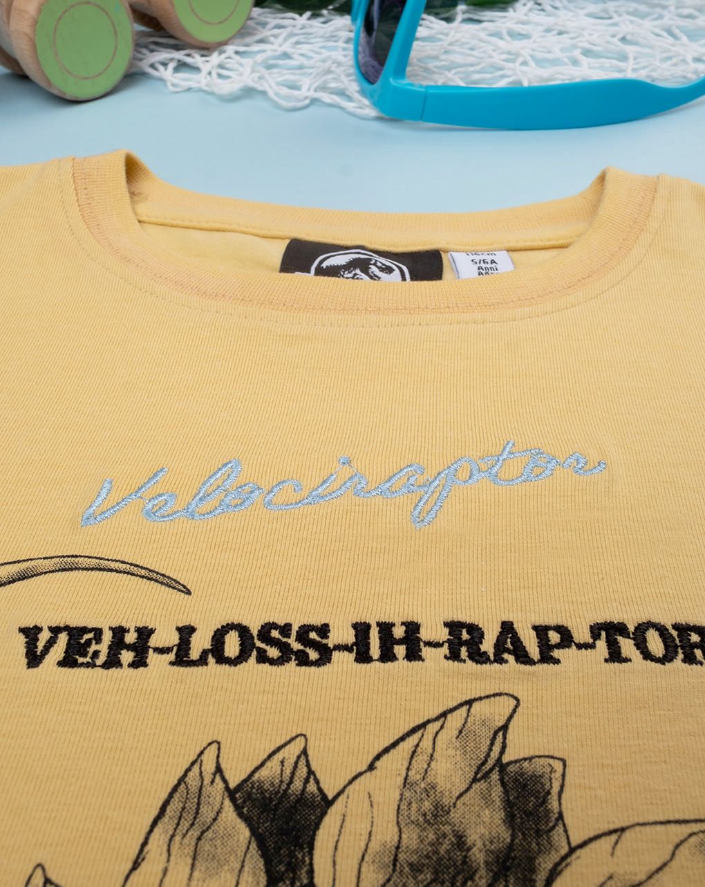 παιδική μπλούζα κίτρινη με δεινόσαυρους για αγόρι - Prénatal