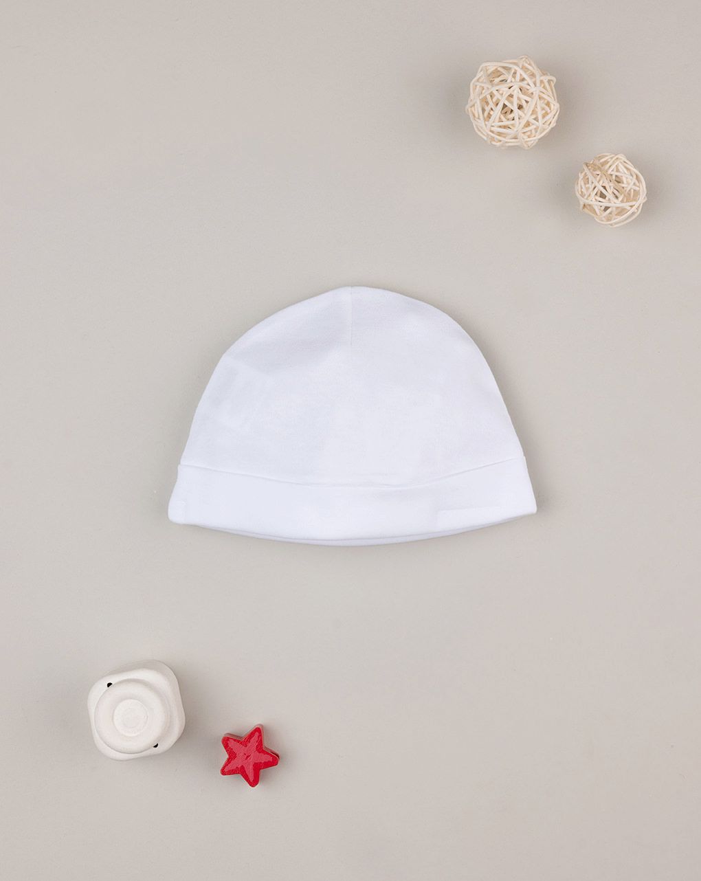 βρεφικό σκουφάκι λευκό moon unisex - Prénatal