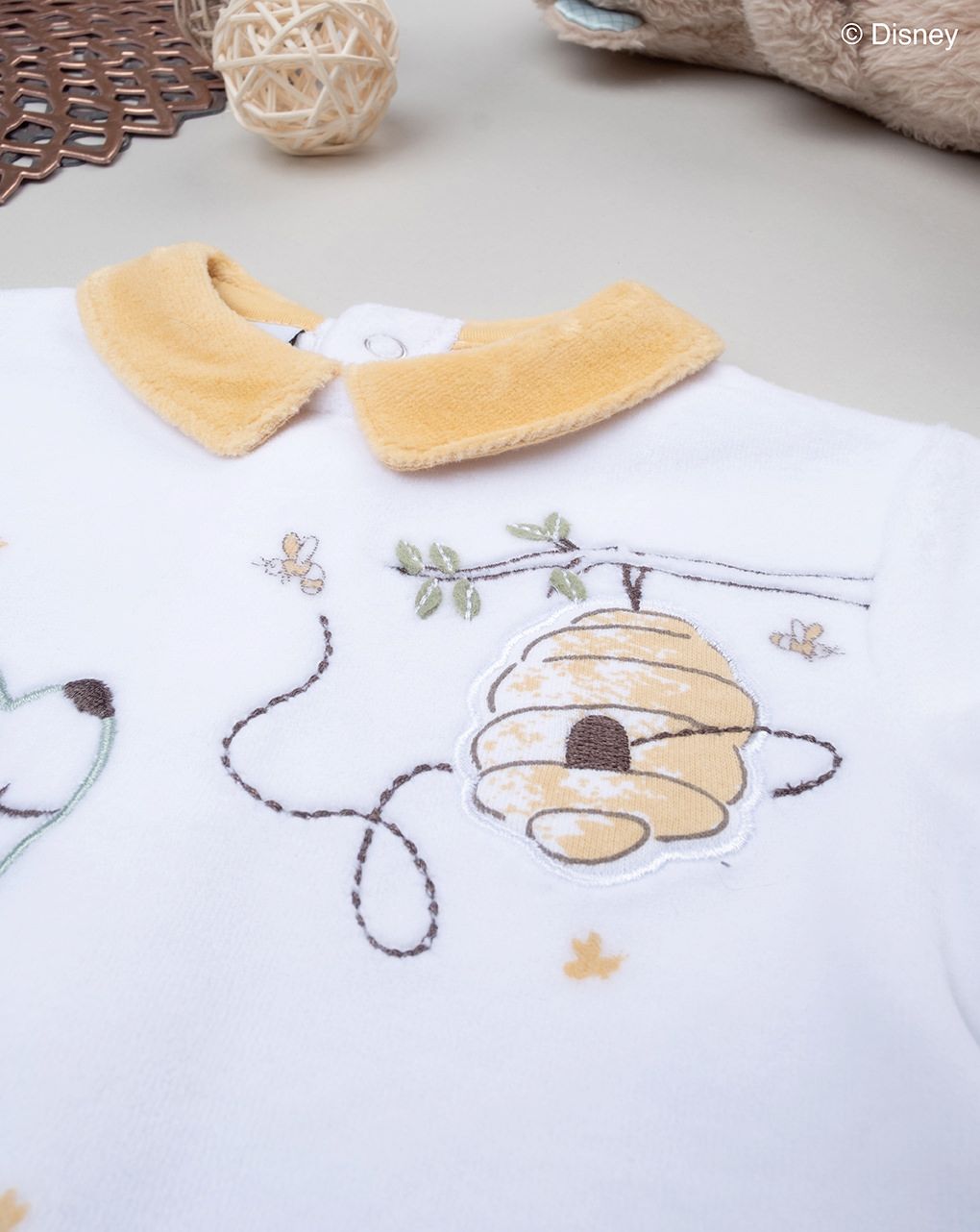 βρεφικό σετ σενίλ μπλούζα και γκέτα winnie για αγόρι - Prénatal