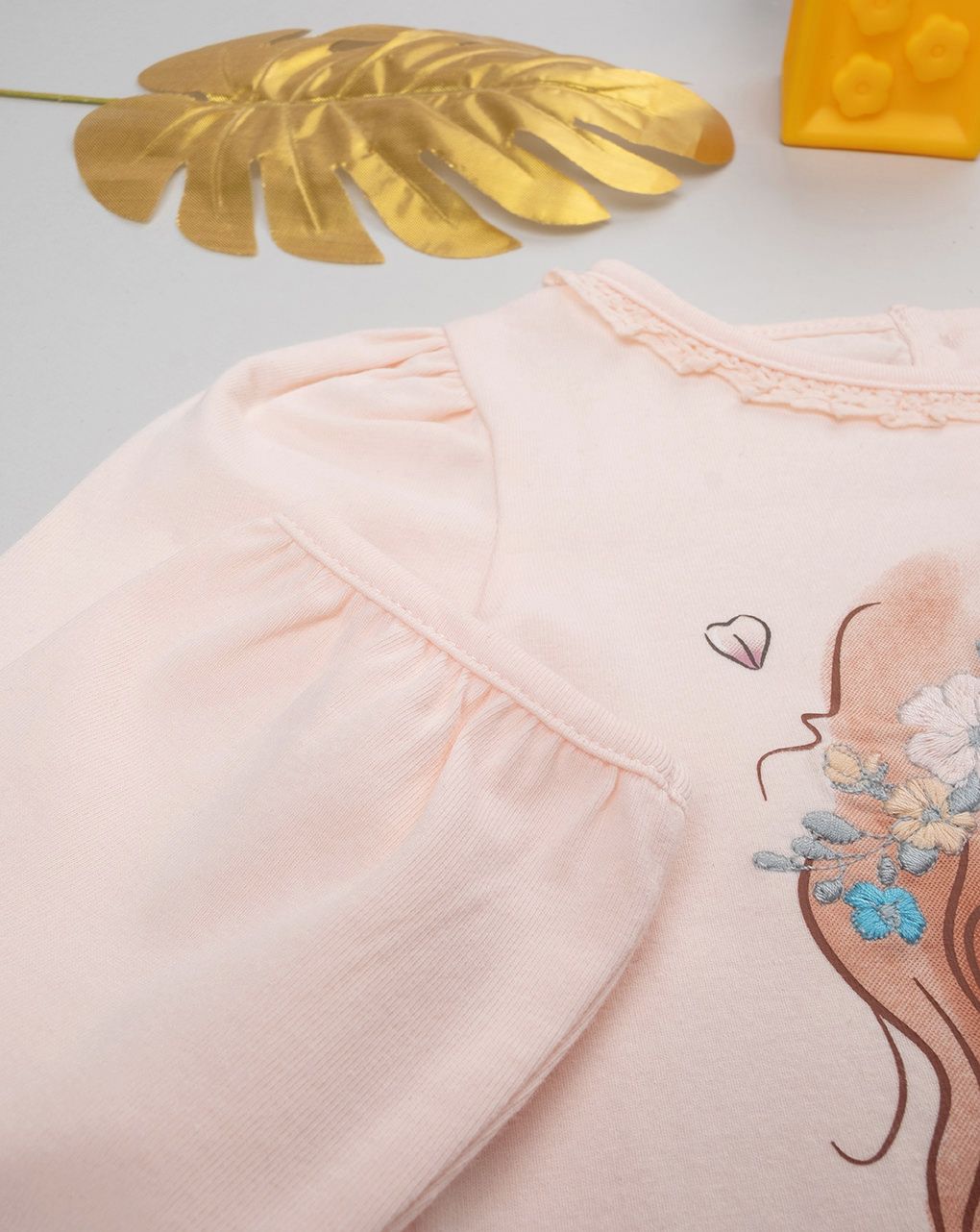 βρεφική μπλούζα σομόν με νεράιδα για κορίτσι - Prénatal