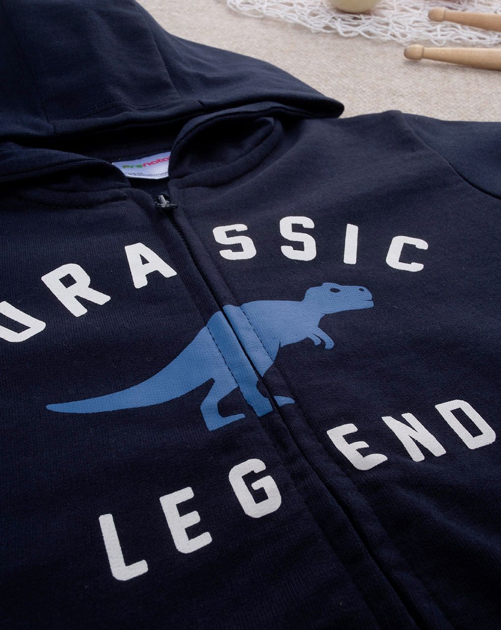 παιδική ζακέτα φούτερ μπλε σκούρο jurassic legend για αγόρι - Prénatal